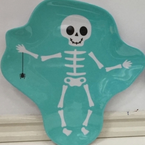 Skeleton Halloween Melamine Plate - Picture 2 of 6